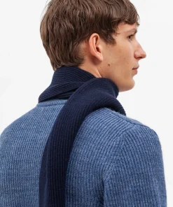 ACCESSORIES^Norse Projects Jannik Merino Rib Scarf Dark Navy