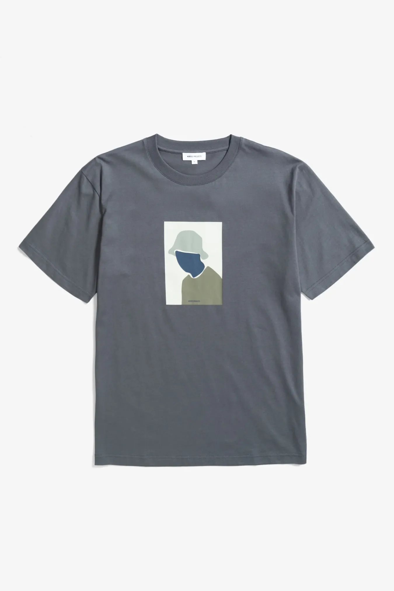 T-SHIRTS^Norse Projects Johannes Organic Bucket Hat Print T-shirt Magnet Grey