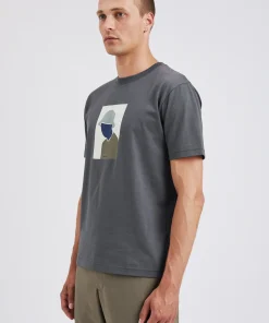 T-SHIRTS^Norse Projects Johannes Organic Bucket Hat Print T-shirt Magnet Grey