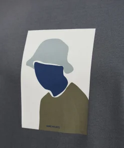 T-SHIRTS^Norse Projects Johannes Organic Bucket Hat Print T-shirt Magnet Grey