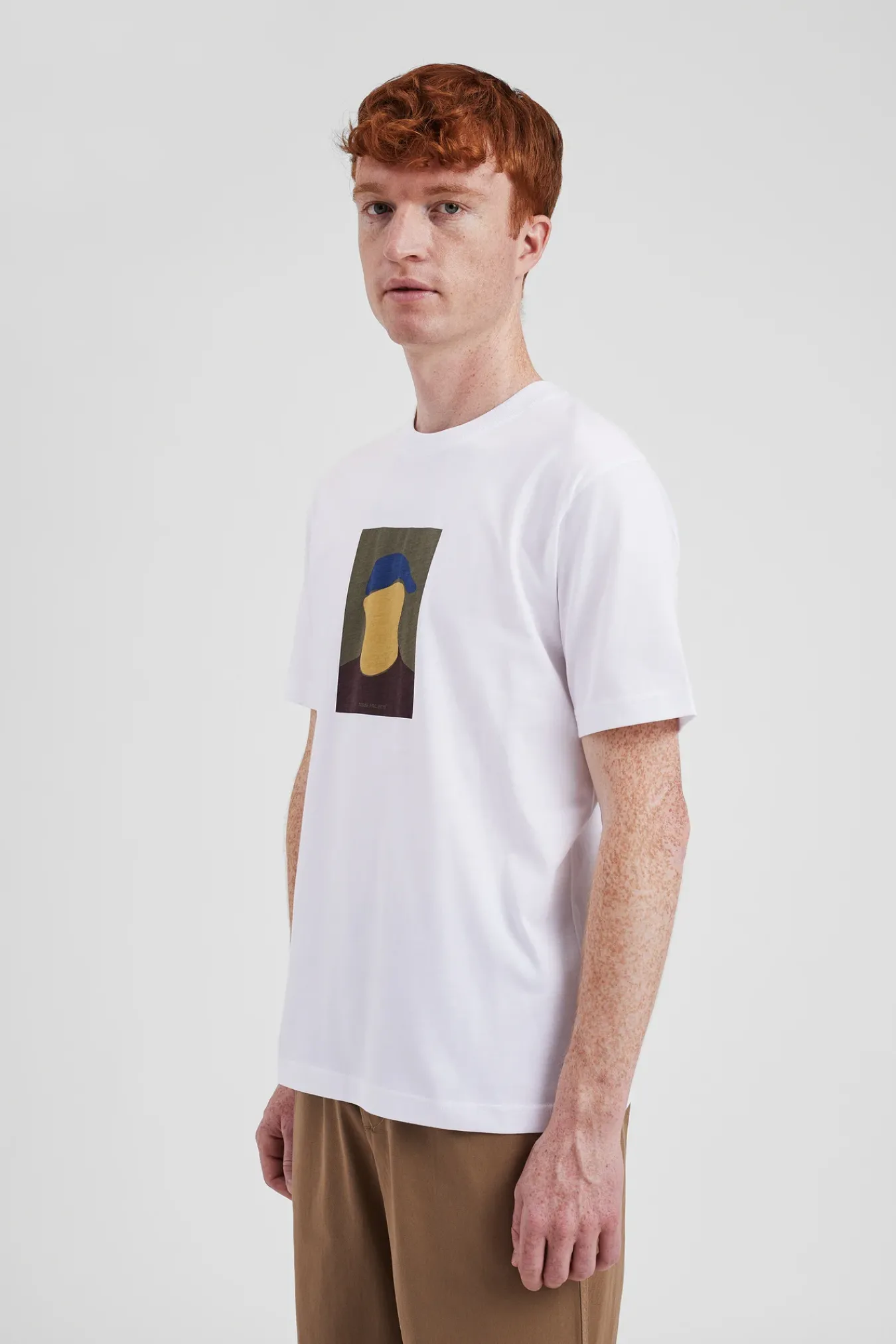 T-SHIRTS^Norse Projects Johannes Organic Cap Print T-shirt White