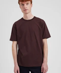 T-SHIRTS^Norse Projects Johannes Organic NORSE Logo T-shirt Wine Red