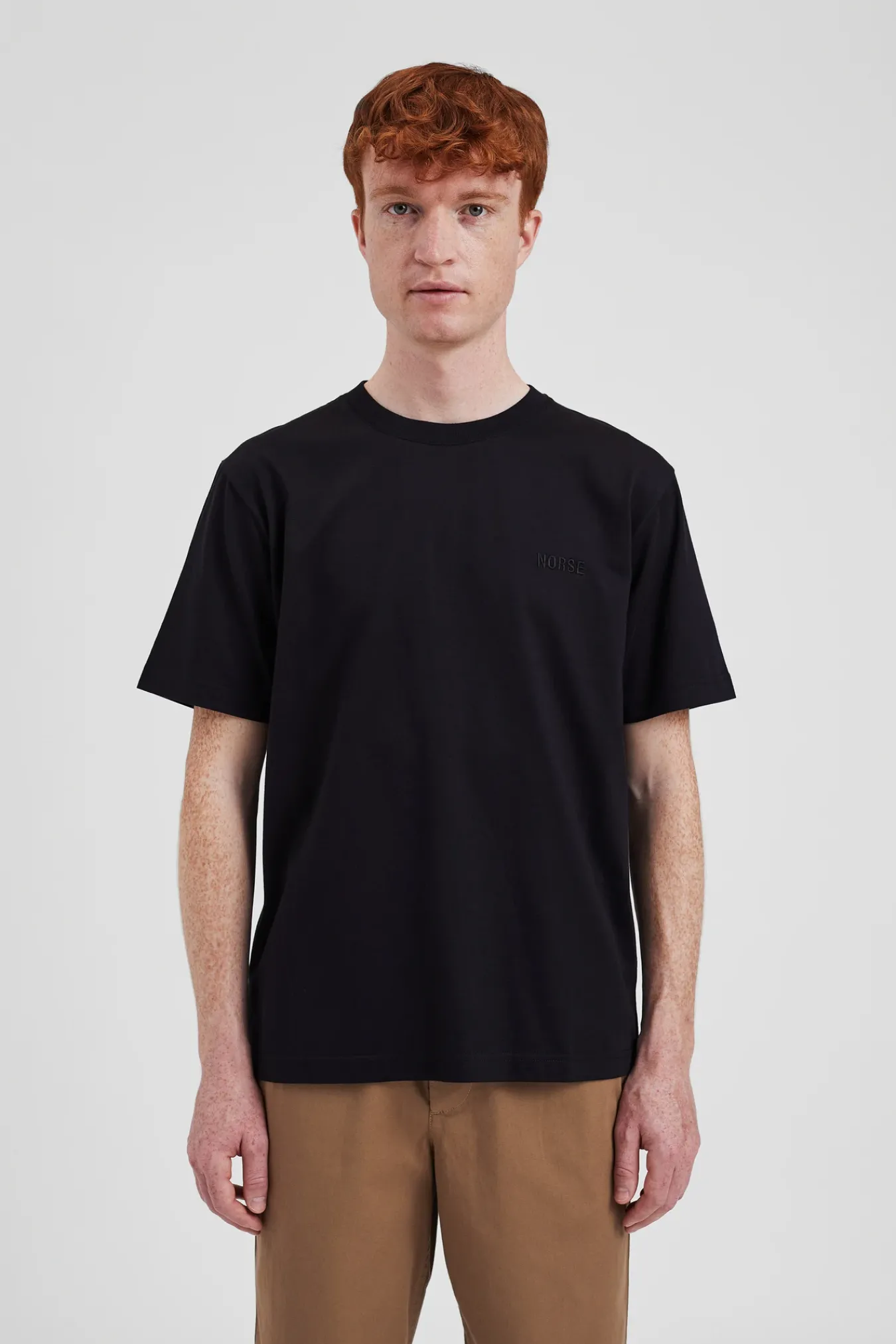 T-SHIRTS^Norse Projects Johannes Organic NORSE Logo T-shirt Black