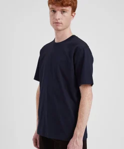 T-SHIRTS^Norse Projects Johannes Organic NORSE Logo T-shirt Dark Navy