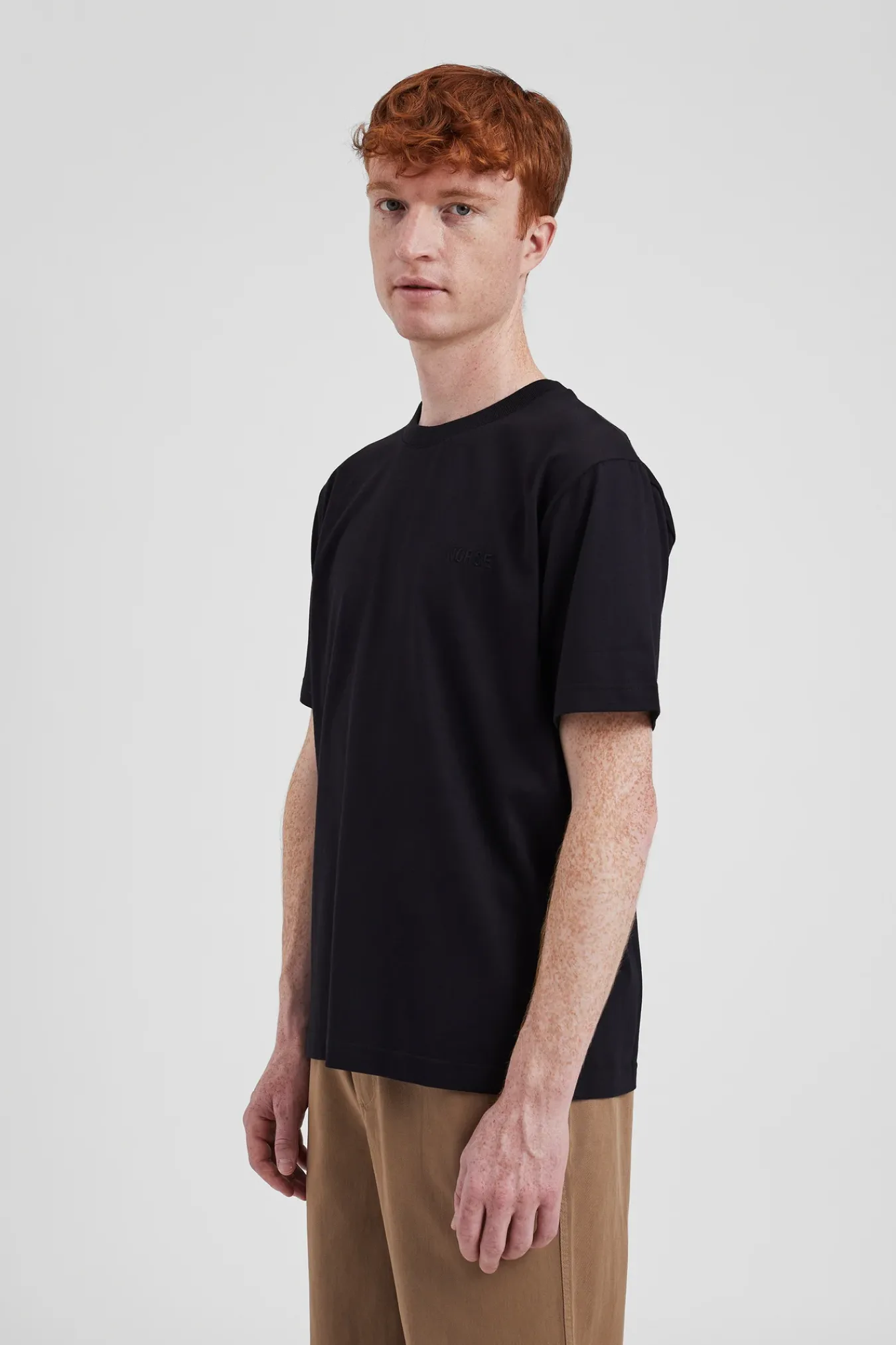 T-SHIRTS^Norse Projects Johannes Organic NORSE Logo T-shirt Black