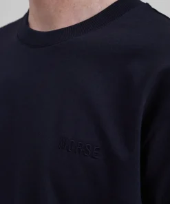 T-SHIRTS^Norse Projects Johannes Organic NORSE Logo T-shirt Dark Navy