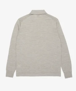 KNITWEAR^Norse Projects Jon Tech Merino LS Polo Sand