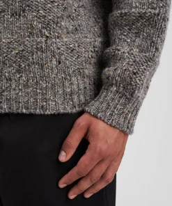 KNITWEAR^Norse Projects Jonas Donegal Diamond Sweater Grey Melange