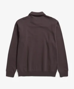 SWEATSHIRTS^Norse Projects Ketel Relaxed Organic NORSE Logo Half Zip Wine Red