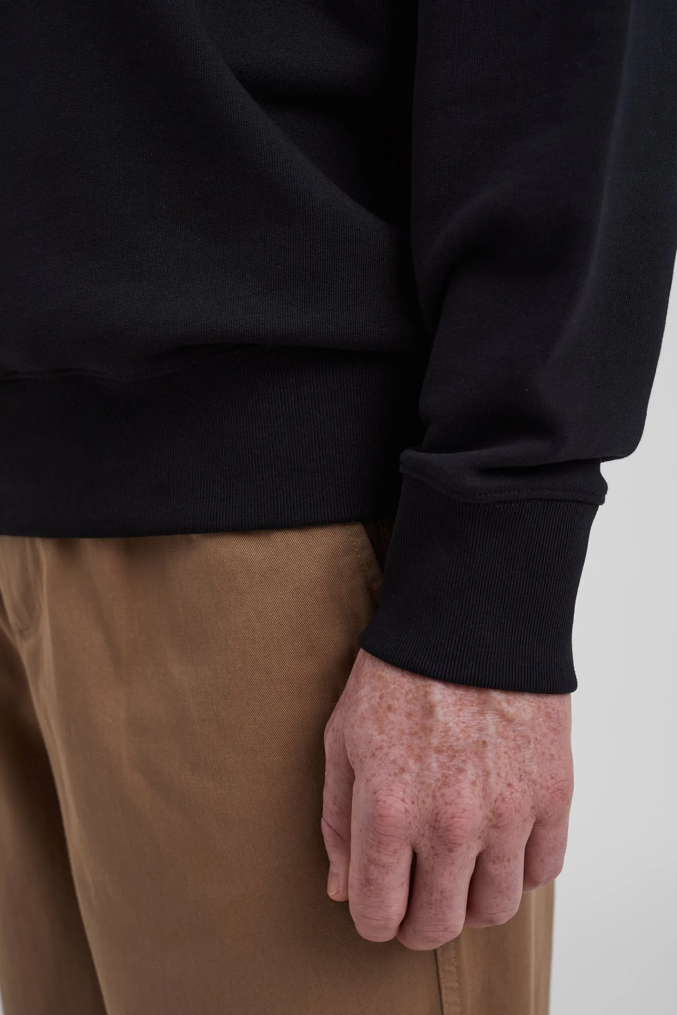 SWEATSHIRTS^Norse Projects Ketel Relaxed Organic NORSE Logo Half Zip Black