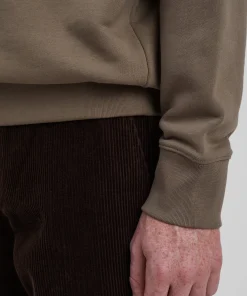 SWEATSHIRTS^Norse Projects Ketel Relaxed Organic NORSE Logo Half Zip Sediment Green