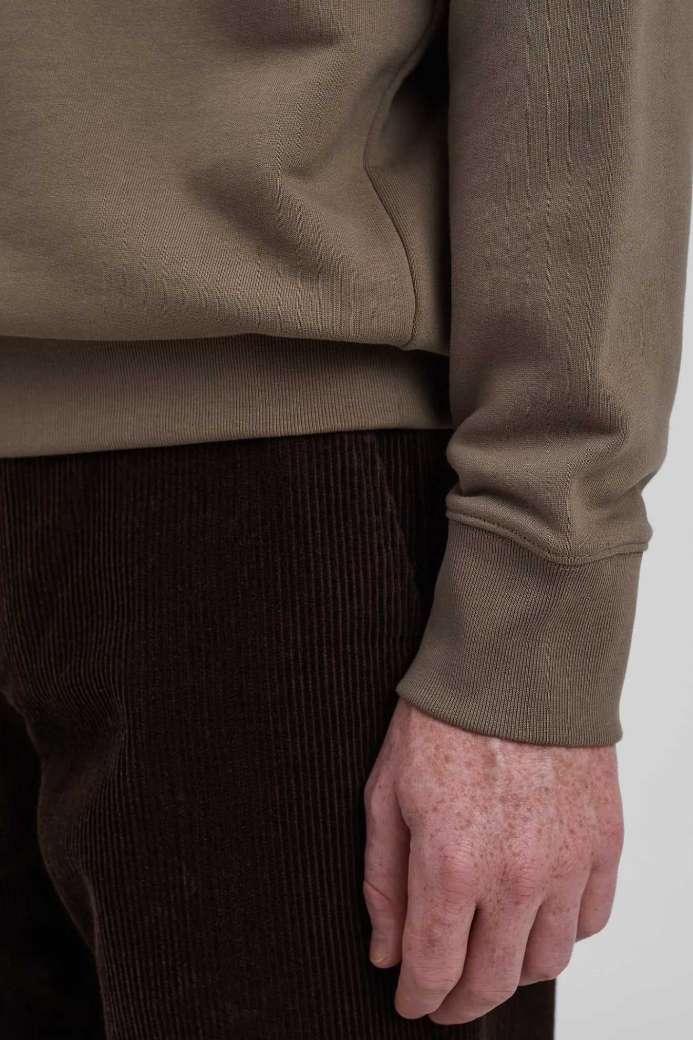 SWEATSHIRTS^Norse Projects Ketel Relaxed Organic NORSE Logo Half Zip Sediment Green
