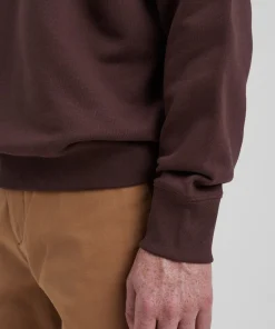 SWEATSHIRTS^Norse Projects Ketel Relaxed Organic NORSE Logo Half Zip Wine Red