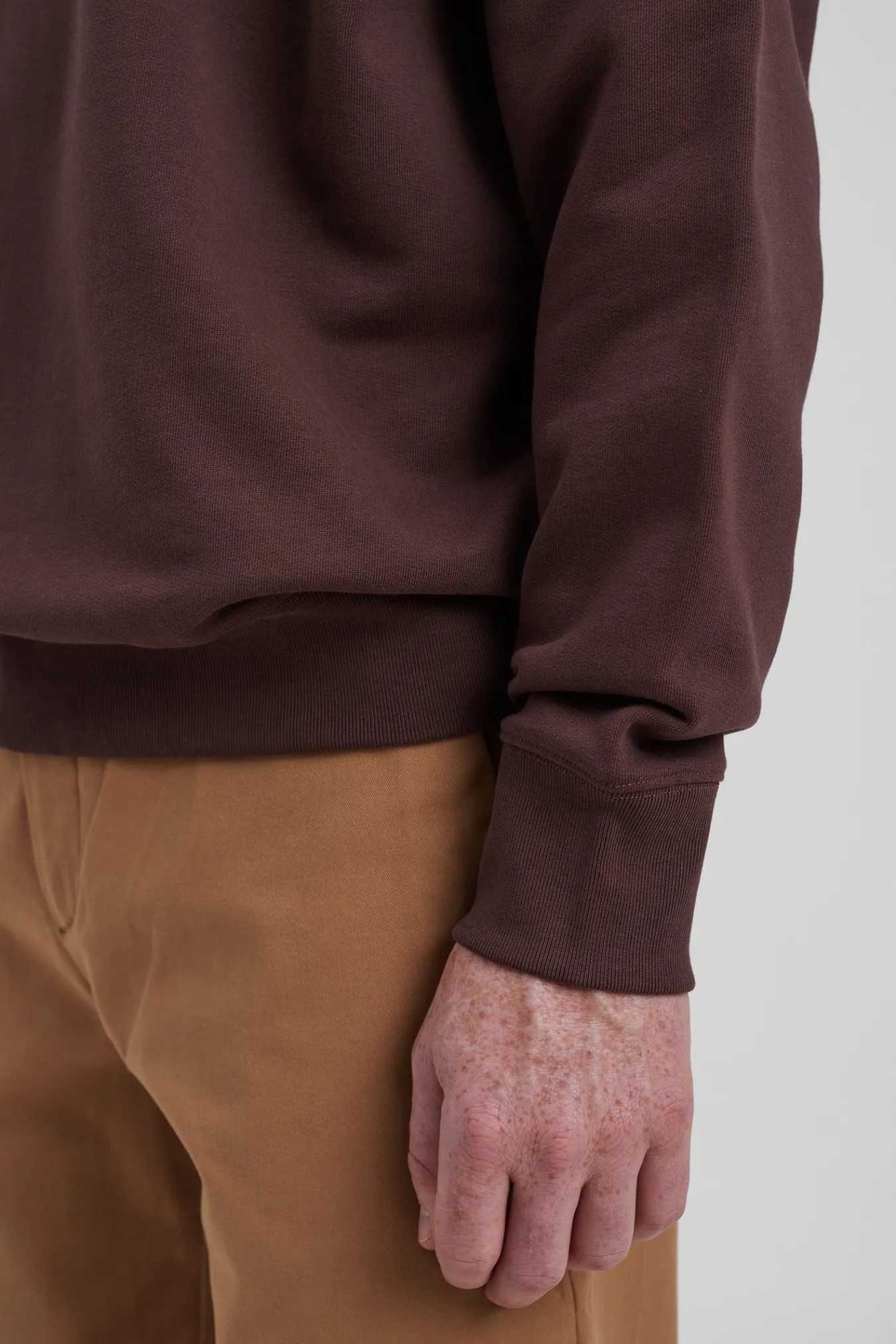 SWEATSHIRTS^Norse Projects Ketel Relaxed Organic NORSE Logo Half Zip Wine Red