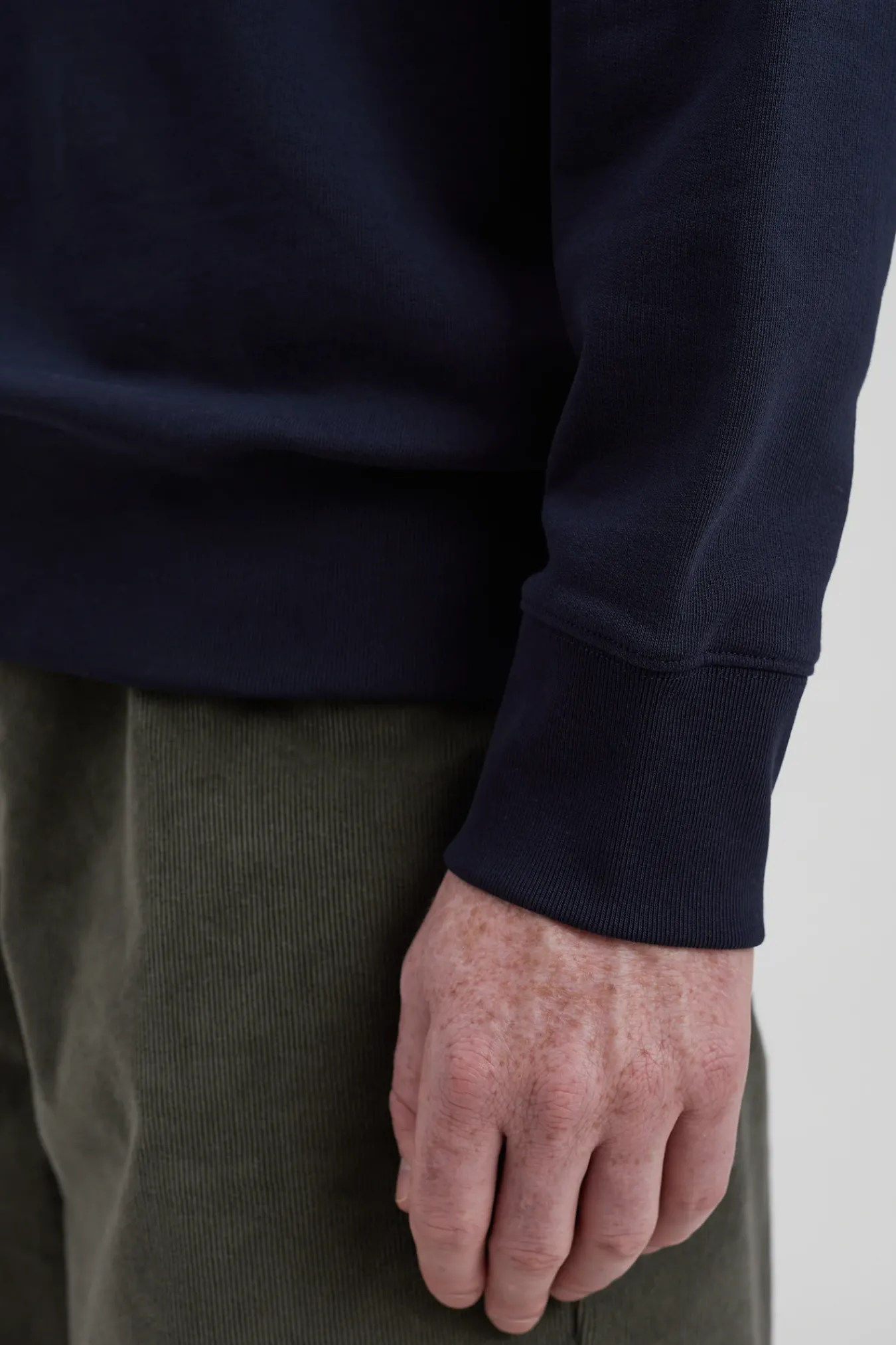 SWEATSHIRTS^Norse Projects Ketel Relaxed Organic NORSE Logo Half Zip Dark Navy