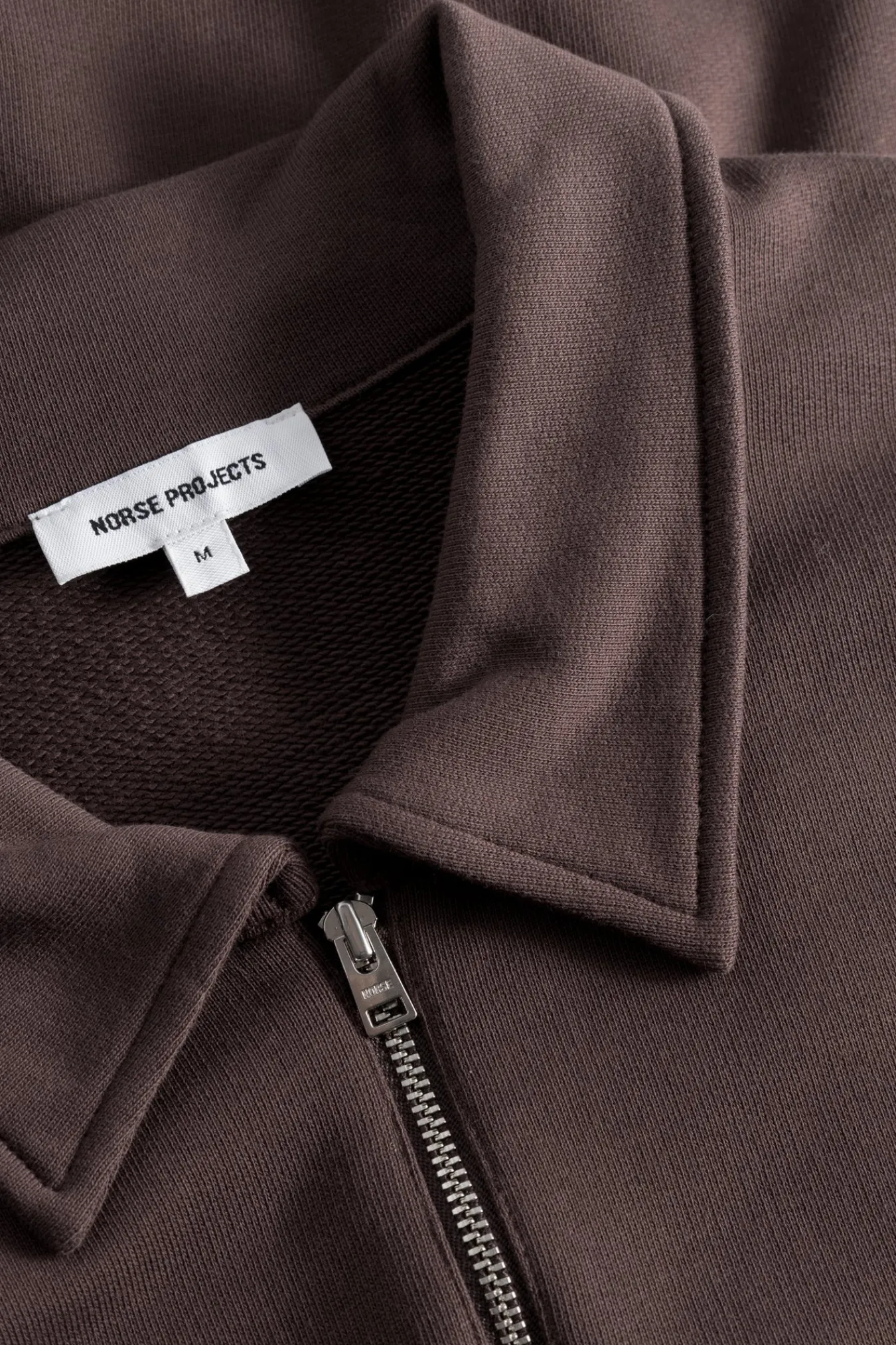 SWEATSHIRTS^Norse Projects Ketel Relaxed Organic NORSE Logo Half Zip Wine Red