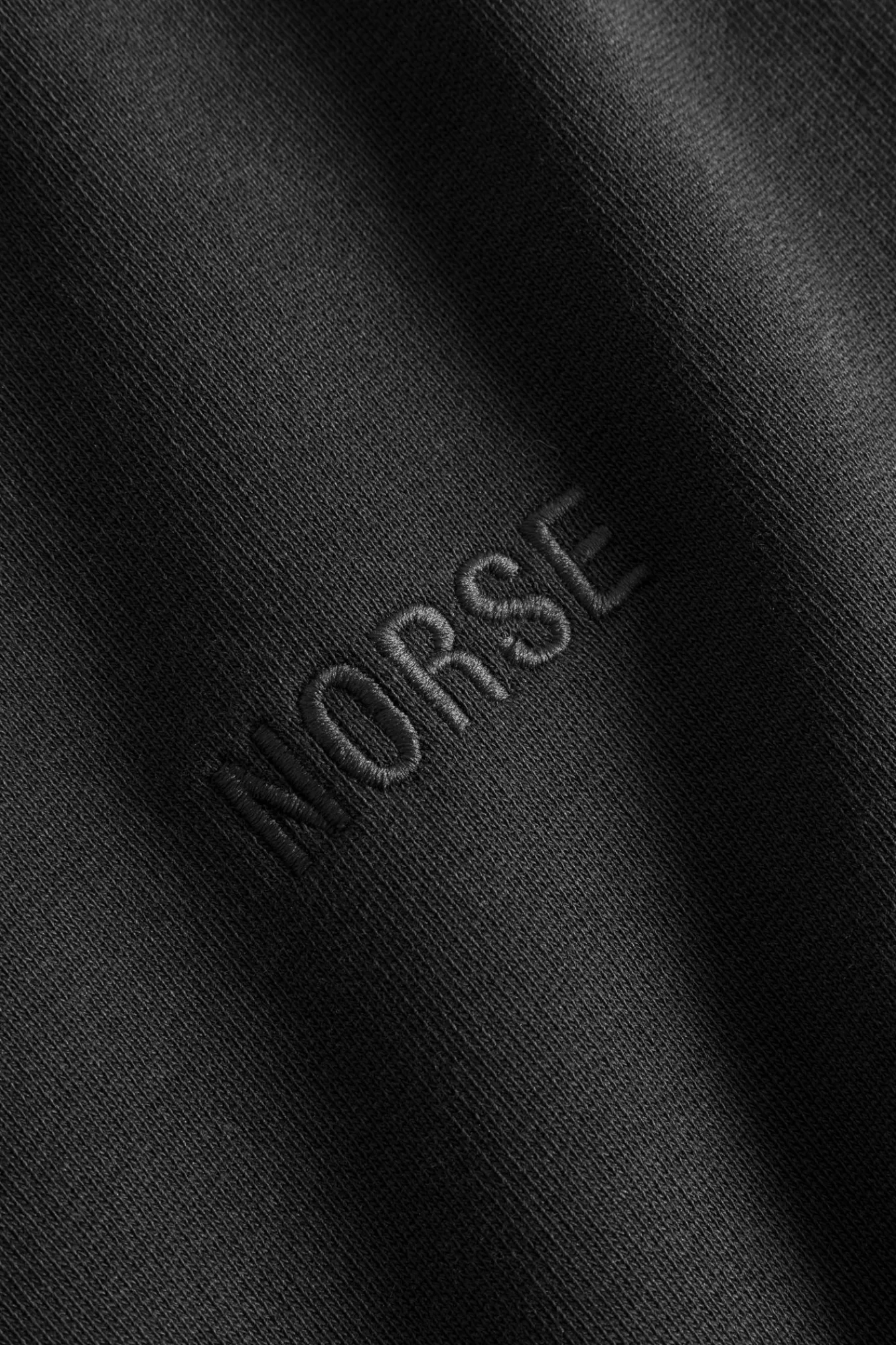 SWEATSHIRTS^Norse Projects Ketel Relaxed Organic NORSE Logo Half Zip Black