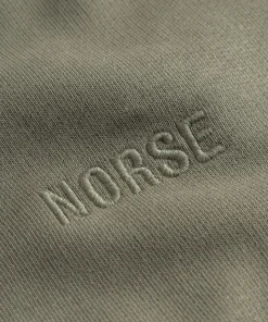 SWEATSHIRTS^Norse Projects Ketel Relaxed Organic NORSE Logo Half Zip Sediment Green