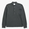 KNITWEAR^Norse Projects Kian Merino Cotton Milano Polo Dark Grey Melange
