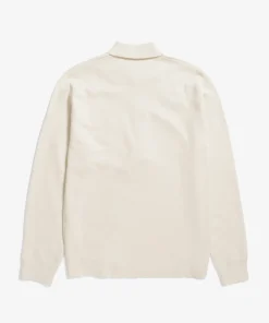 KNITWEAR^Norse Projects Kian Merino Cotton Milano Polo Enamel White