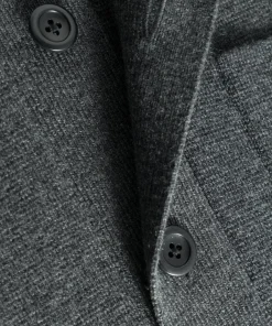 KNITWEAR^Norse Projects Kian Merino Cotton Milano Polo Dark Grey Melange