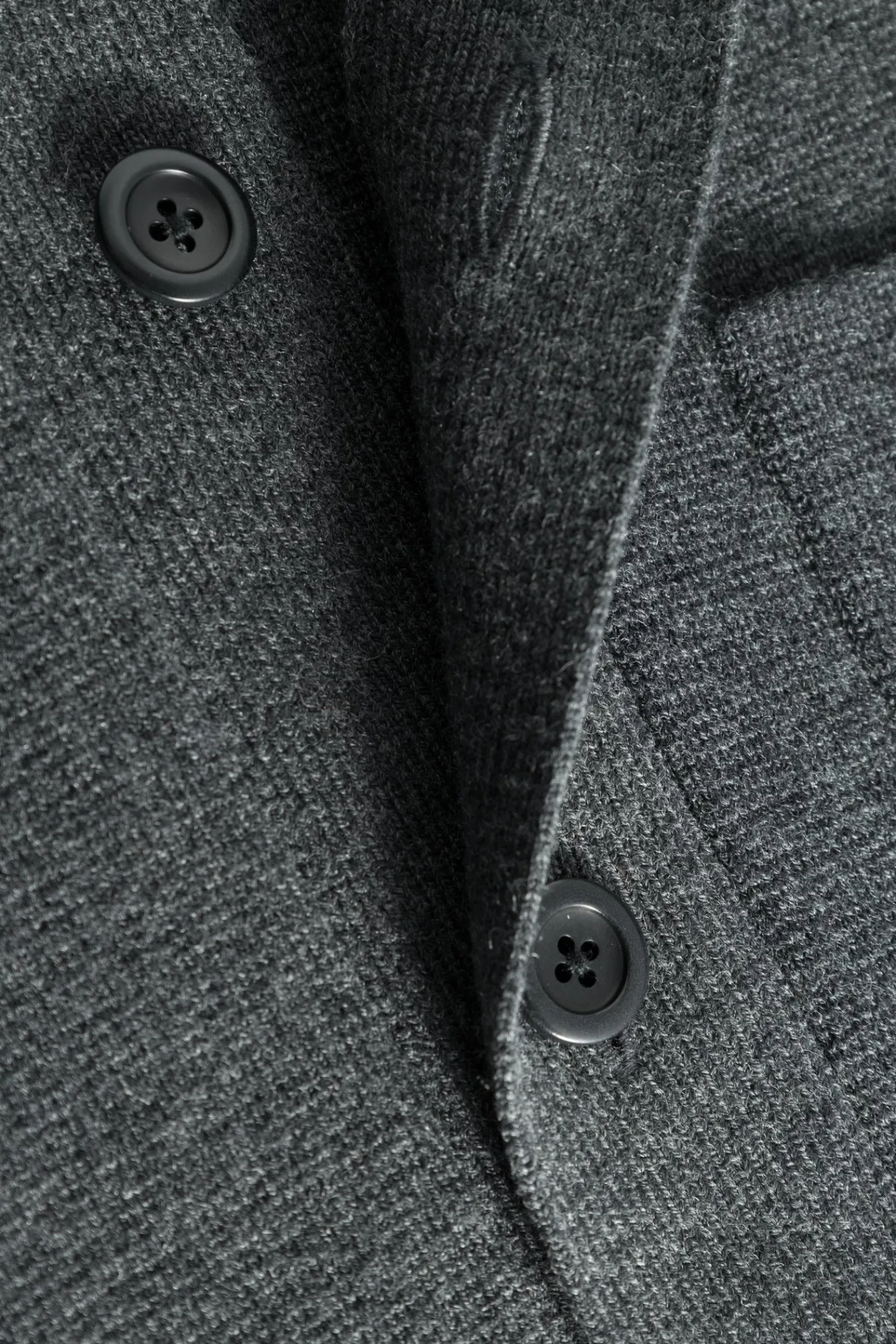 KNITWEAR^Norse Projects Kian Merino Cotton Milano Polo Dark Grey Melange