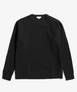 SWEATSHIRTS^Norse Projects Kristian Relaxed Tech Waffle Sweater Black