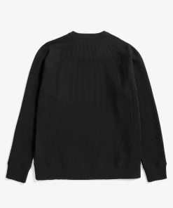 SWEATSHIRTS^Norse Projects Kristian Relaxed Tech Waffle Sweater Black