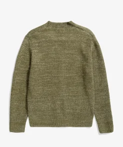 KNITWEAR^Norse Projects Loki Wool Cotton Rib Cardigan Sitka Green