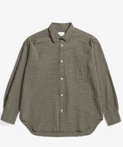 SHIRTING^Norse Projects Mo Check Oversized Shirt Taupe