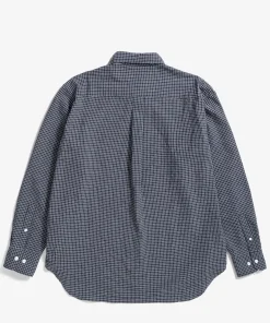 SHIRTING^Norse Projects Mo Check Oversized Shirt Dark Navy