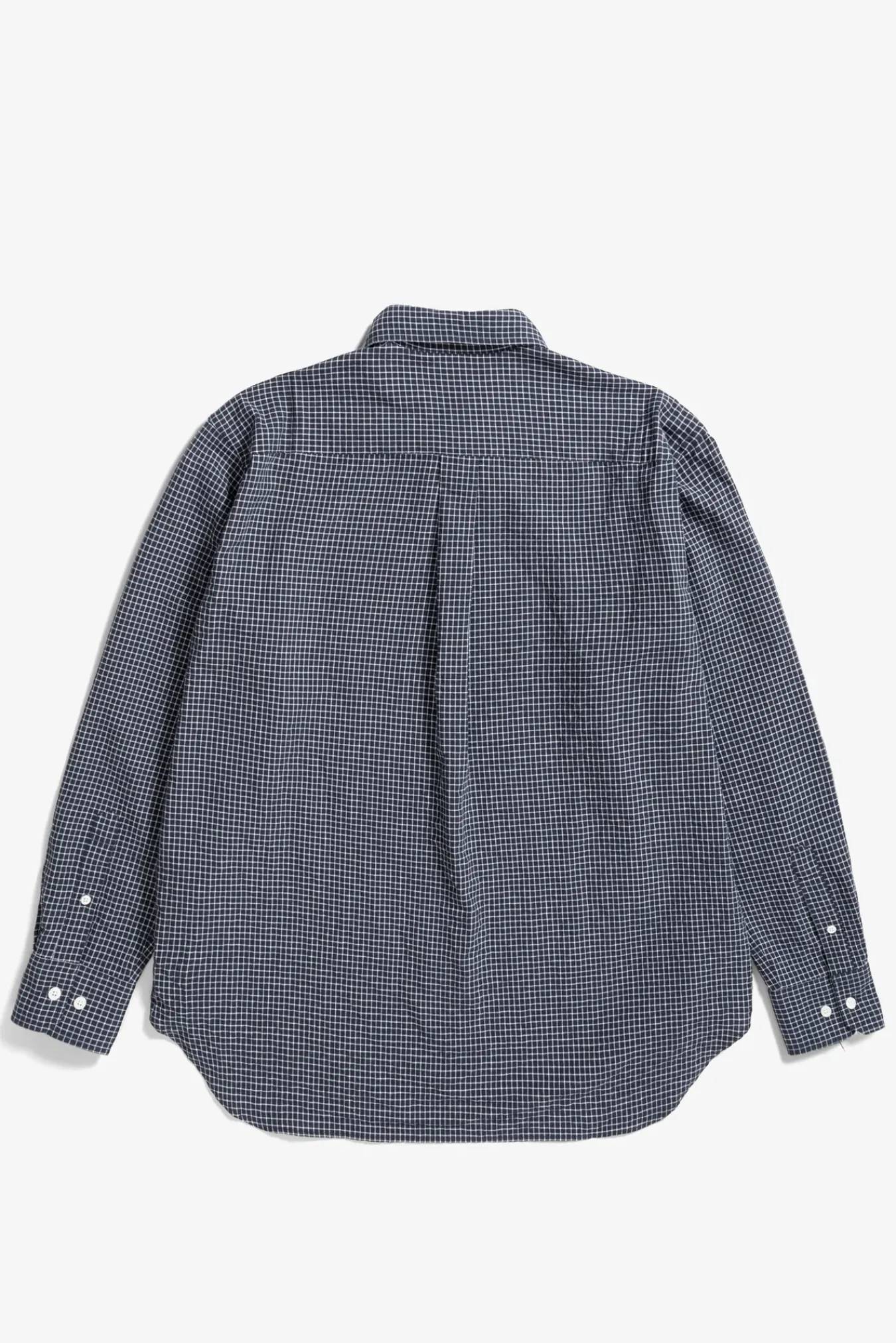 SHIRTING^Norse Projects Mo Check Oversized Shirt Dark Navy