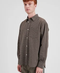 SHIRTING^Norse Projects Mo Check Oversized Shirt Taupe