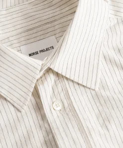 SHIRTING^Norse Projects Mo Oversized Striped Shirt Ecru