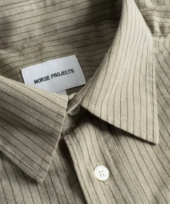 SHIRTING^Norse Projects Mo Oversized Striped Shirt Clay