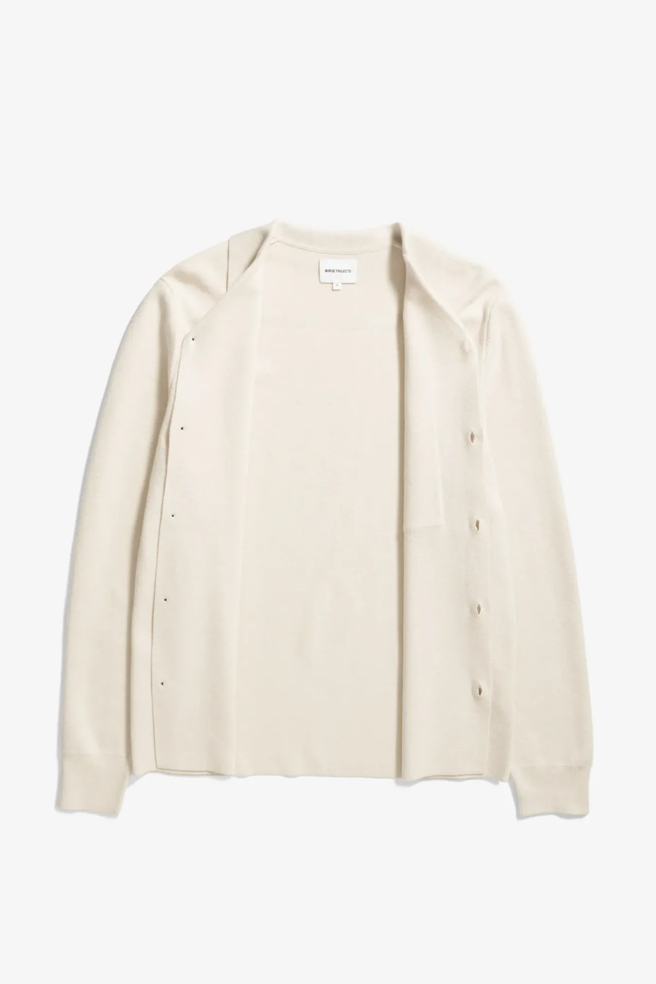 KNITWEAR^Norse Projects Nicolai Merino Cotton Milano Jacket Enamel White