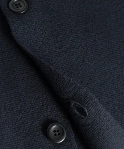 KNITWEAR^Norse Projects Nicolai Merino Cotton Milano Jacket Dark Navy