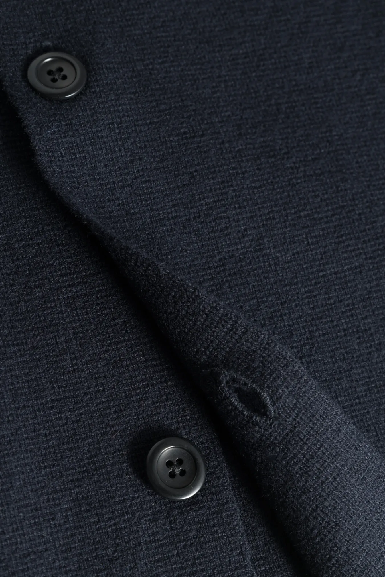 KNITWEAR^Norse Projects Nicolai Merino Cotton Milano Jacket Dark Navy