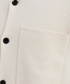 KNITWEAR^Norse Projects Nicolai Merino Cotton Milano Jacket Enamel White