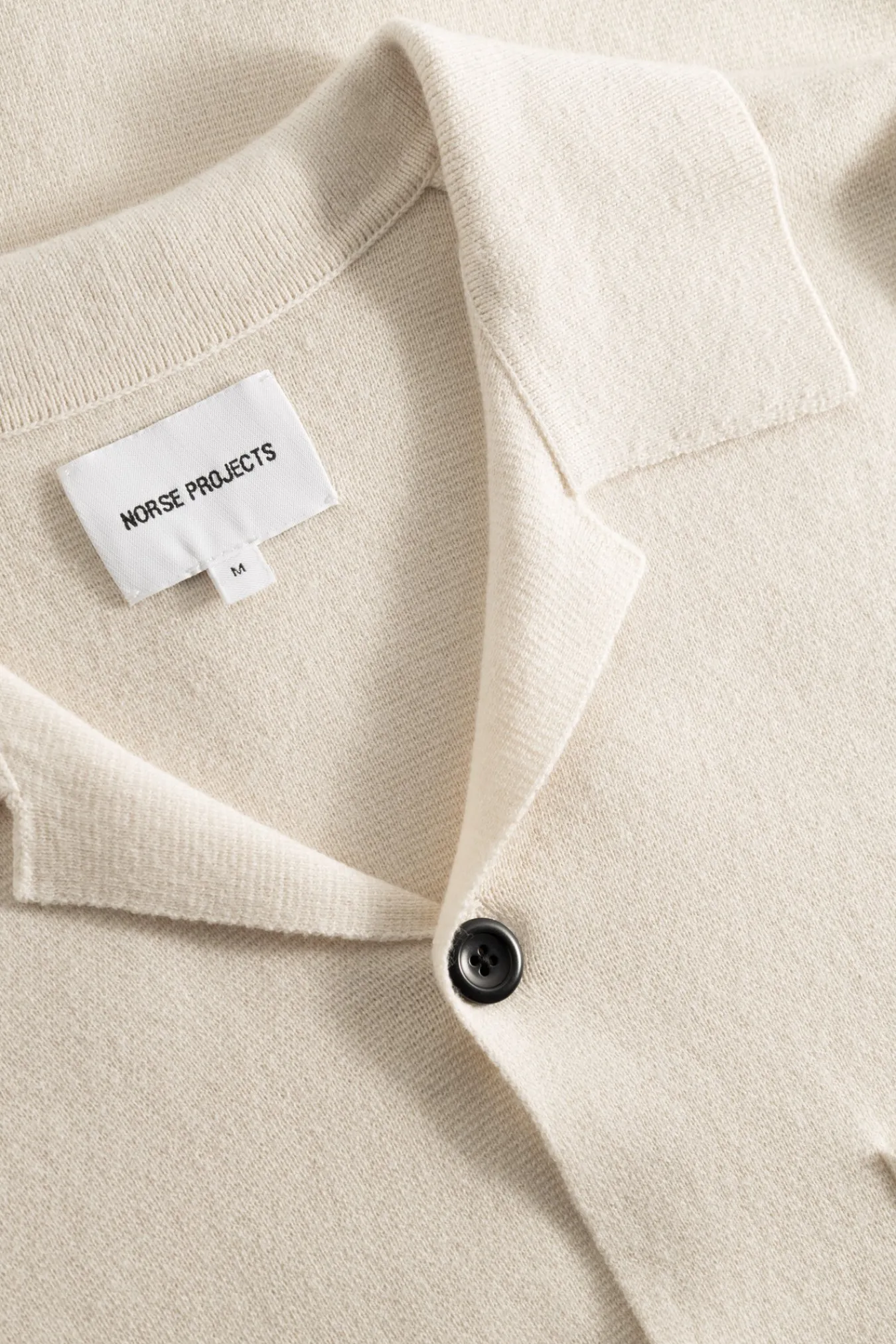 KNITWEAR^Norse Projects Nicolai Merino Cotton Milano Jacket Enamel White
