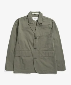 OVERSHIRTS | OUTERWEAR^Norse Projects Nilas Fine Broken Twill Work Jacket Sediment Green