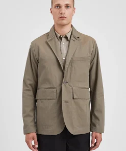 OVERSHIRTS | OUTERWEAR^Norse Projects Nilas Fine Broken Twill Work Jacket Sediment Green