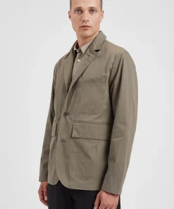 OVERSHIRTS | OUTERWEAR^Norse Projects Nilas Fine Broken Twill Work Jacket Sediment Green