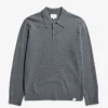 KNITWEAR^Norse Projects Norse Standard Merino Lambswool Polo Grey Melange