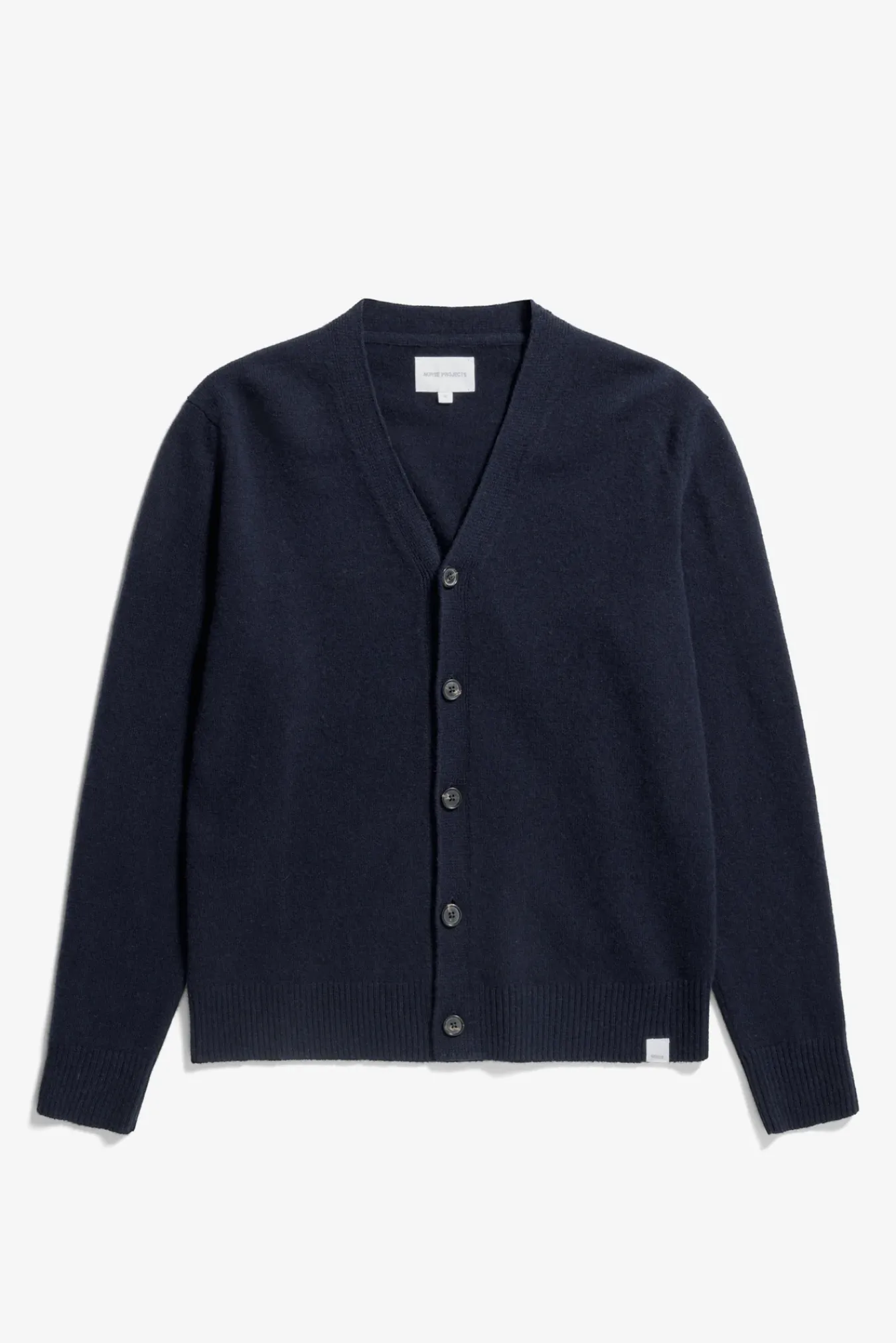 KNITWEAR^Norse Projects Norse Standard Merino Lambswool Cardigan Dark Navy