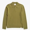 KNITWEAR^Norse Projects Norse Standard Merino Lambswool Polo Sitka Green