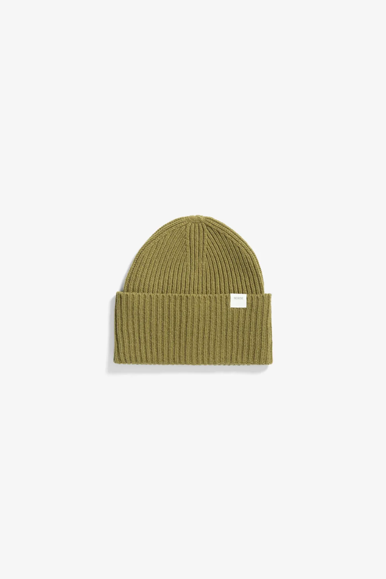 BEANIES^Norse Projects Norse Standard Merino Lambswool Beanie Sitka Green