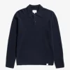 KNITWEAR^Norse Projects Norse Standard Merino Lambswool Polo Dark Navy