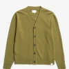 KNITWEAR^Norse Projects Norse Standard Merino Lambswool Cardigan Sitka Green