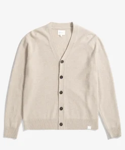 KNITWEAR^Norse Projects Norse Standard Merino Lambswool Cardigan Oatmeal
